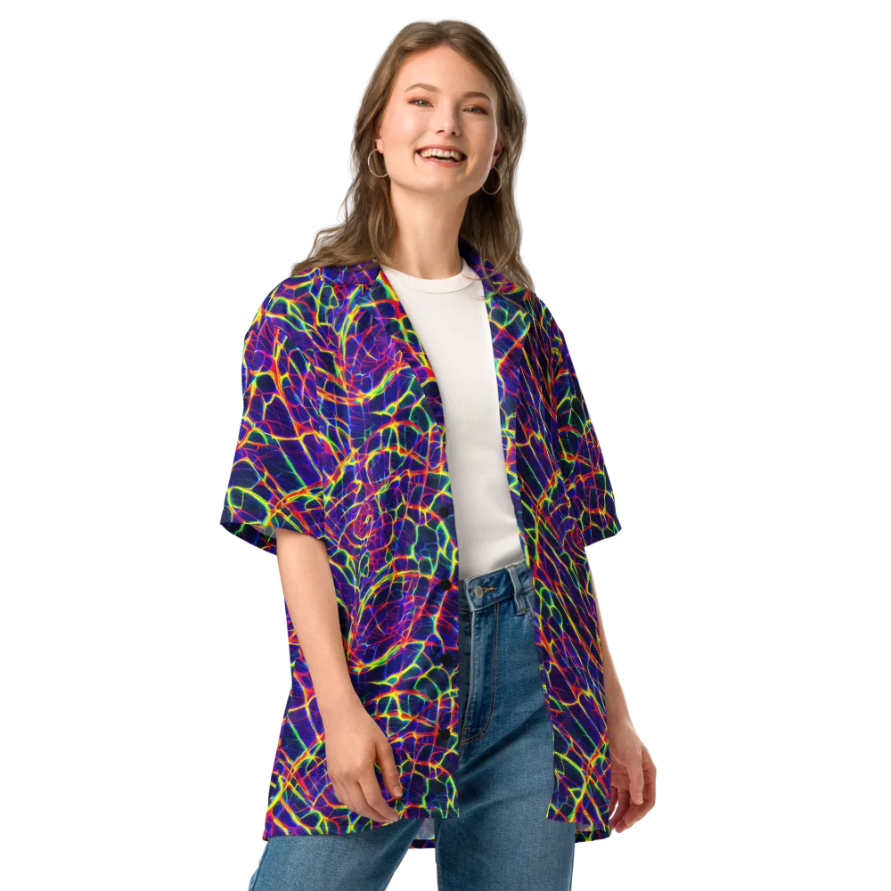 Acid Network on Button Shirt — Front