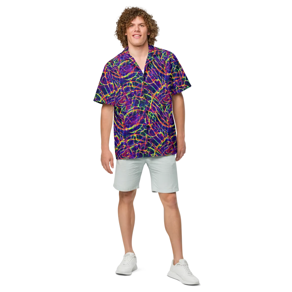 Acid Network on Button Shirt — Front