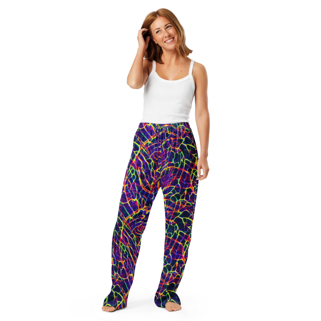 Acid Network on Women's Pajama Pants — Front