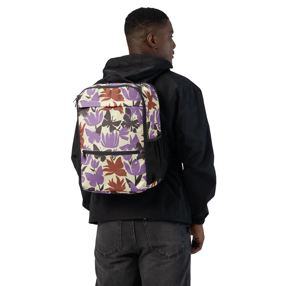 Violet Mariposa on Utility Backpack — Back