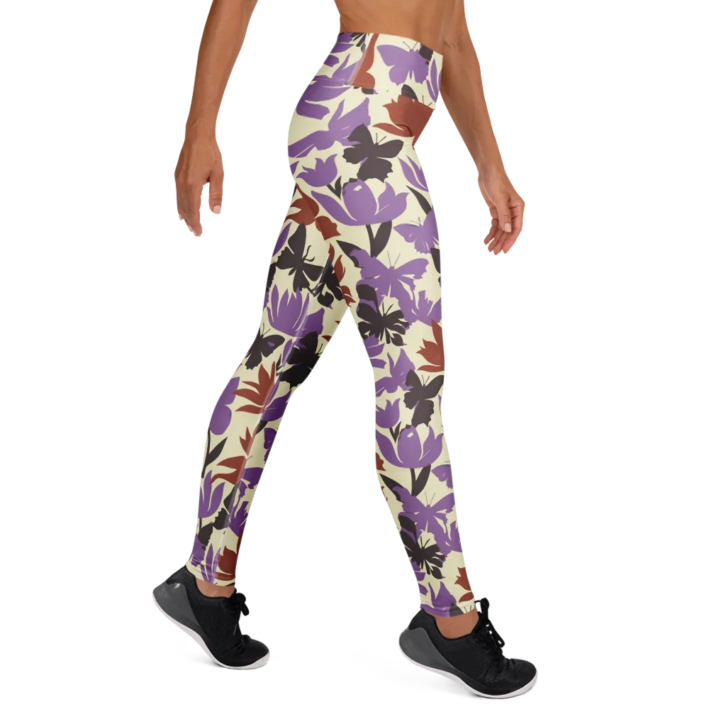 Violet Mariposa on Yoga Leggings — Right