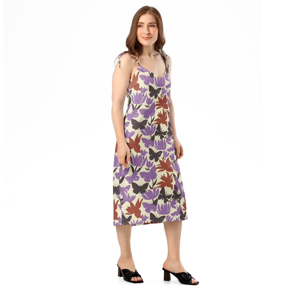 Violet Mariposa on Slip Dress — Right Front