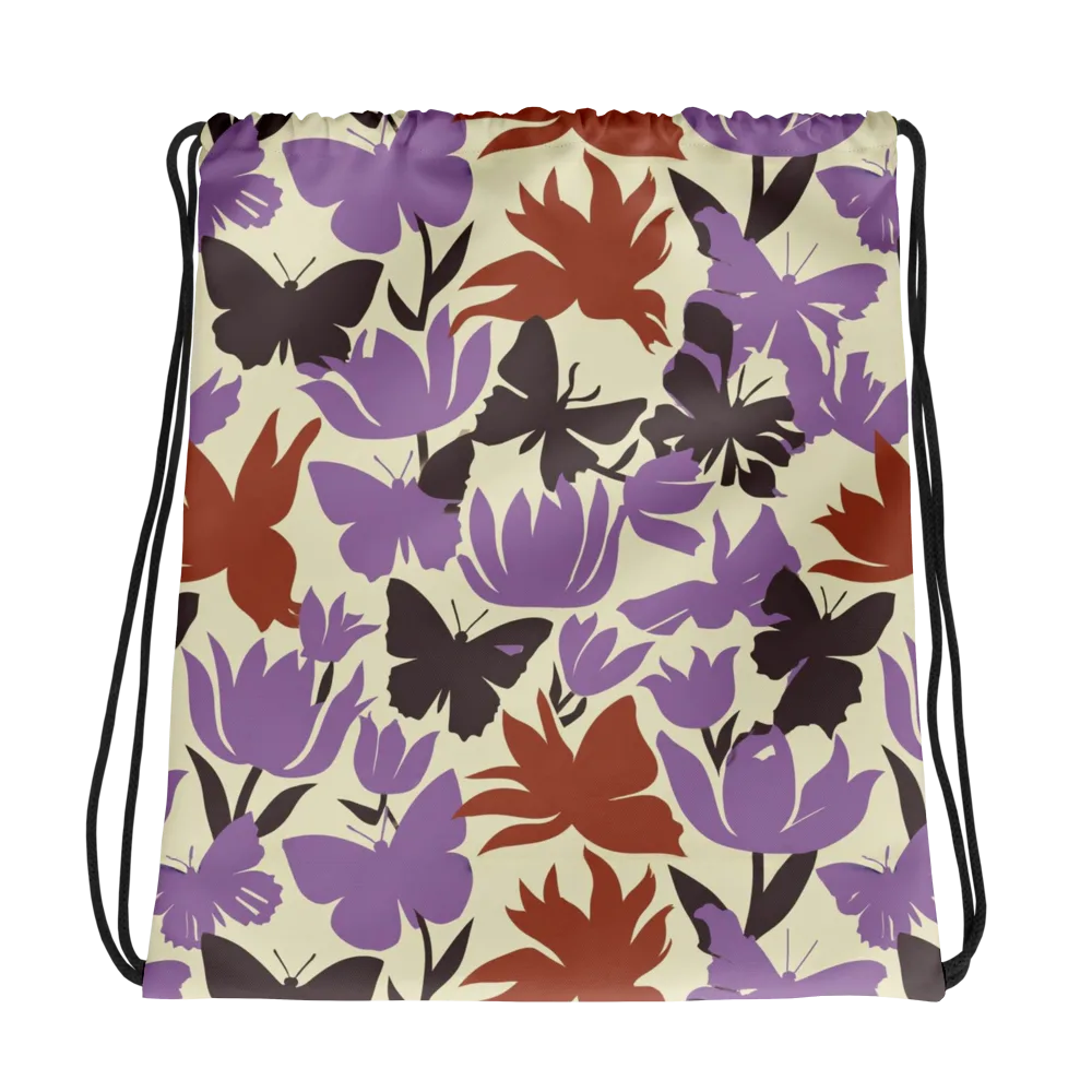 Violet Mariposa on Drawstring Bag — Photo