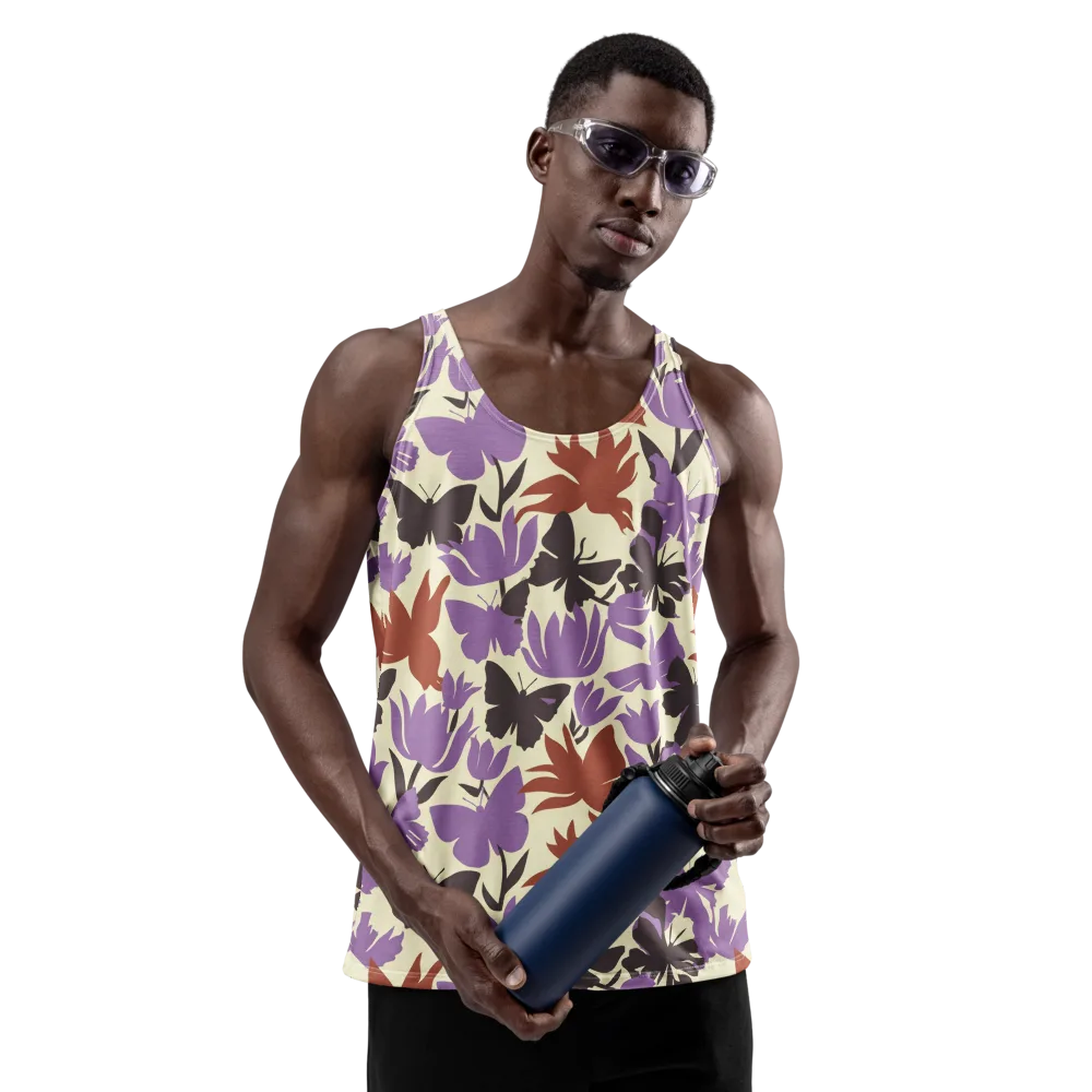 Violet Mariposa on Men's Tank Top — Front