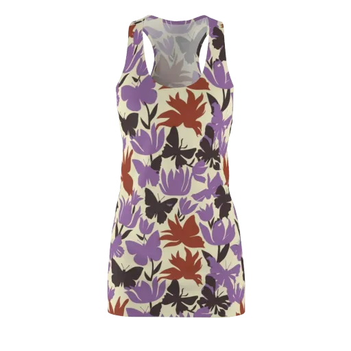 Violet Mariposa on a Racerback Dress