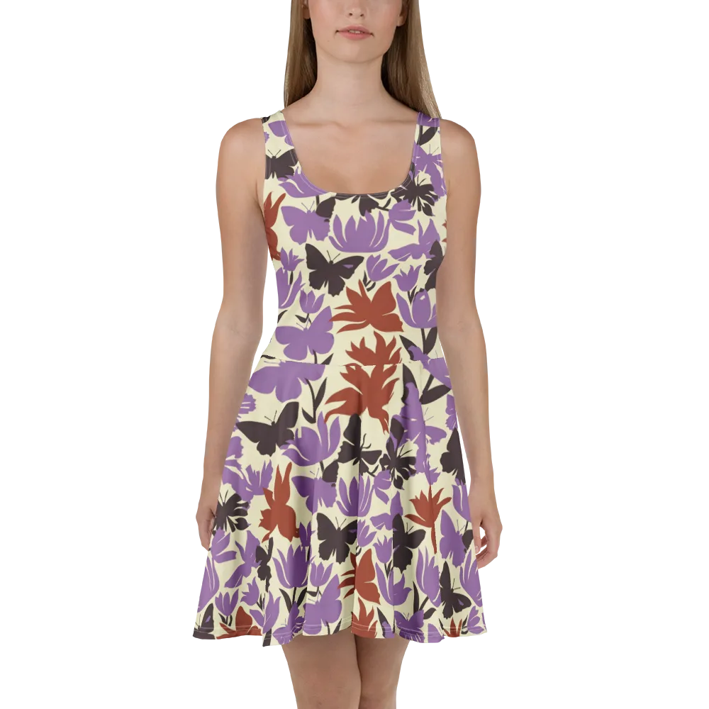 Violet Mariposa on Skater Dress — Front