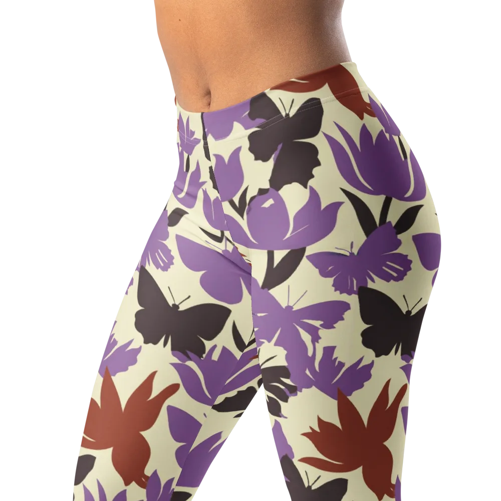 Violet Mariposa on Leggings — Left Front