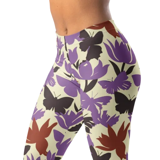 Violet Mariposa on a Leggings