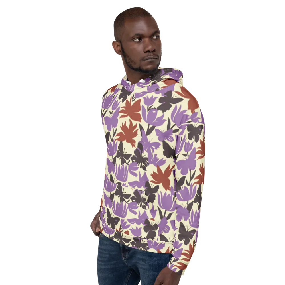 Violet Mariposa on Hoodie — Left