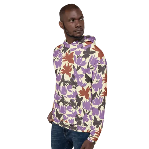 Violet Mariposa on a Hoodie