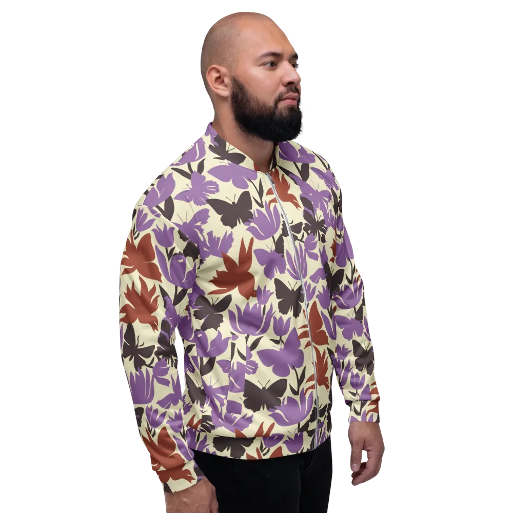 Violet Mariposa on Bomber Jacket — Right