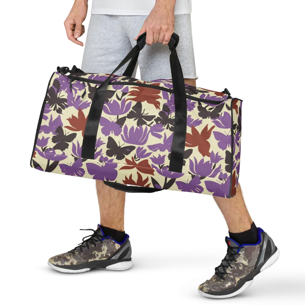 Violet Mariposa on Duffle Bag — Front