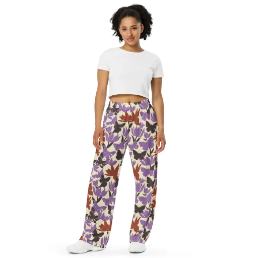 Violet Mariposa on a Wide-Leg Pants
