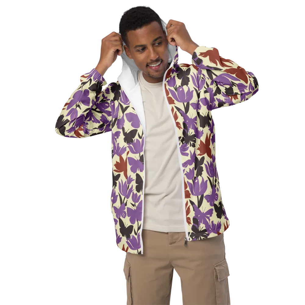 Violet Mariposa on Men's Windbreaker — Front