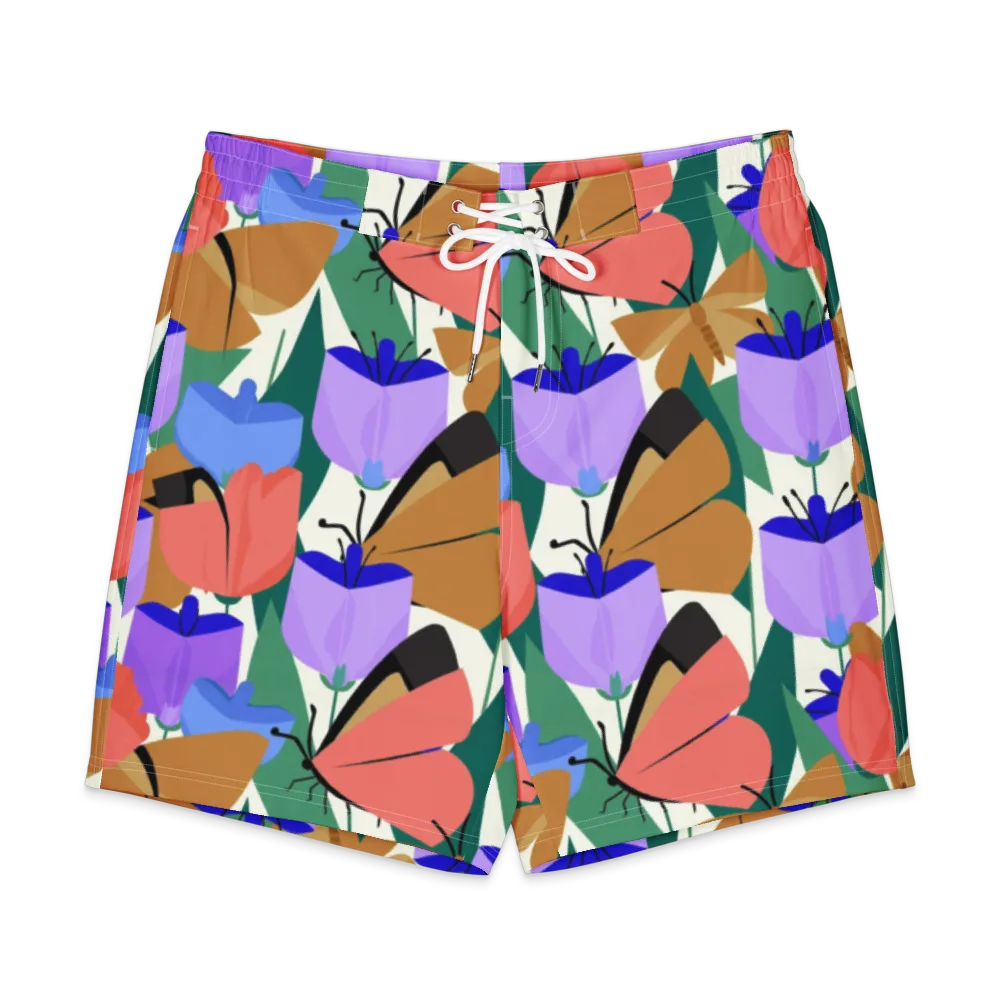 Butterfly Conservatory on Men's Board Shorts — Front