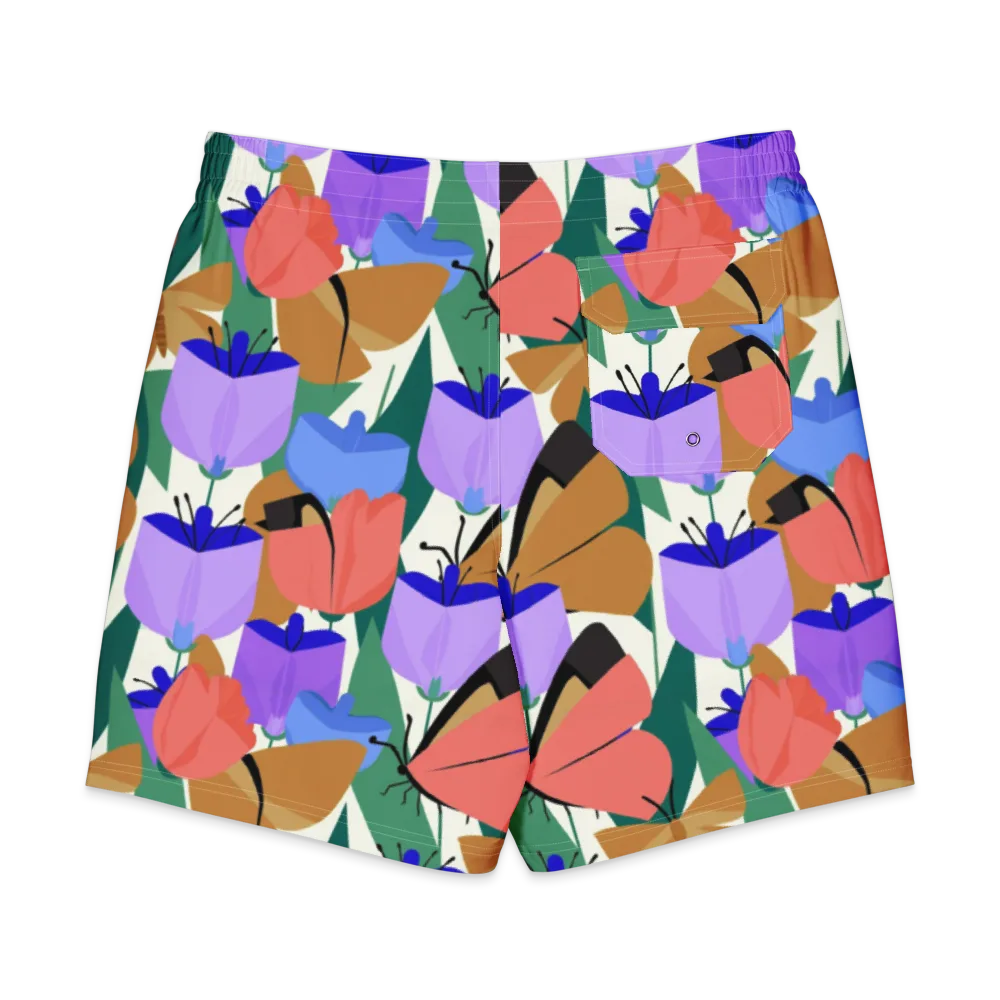 Butterfly Conservatory on Men's Board Shorts — Back