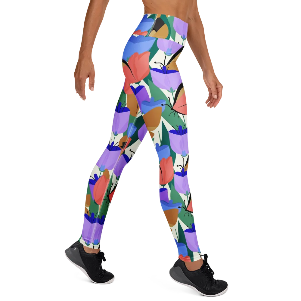 Butterfly Conservatory on Yoga Leggings — Right