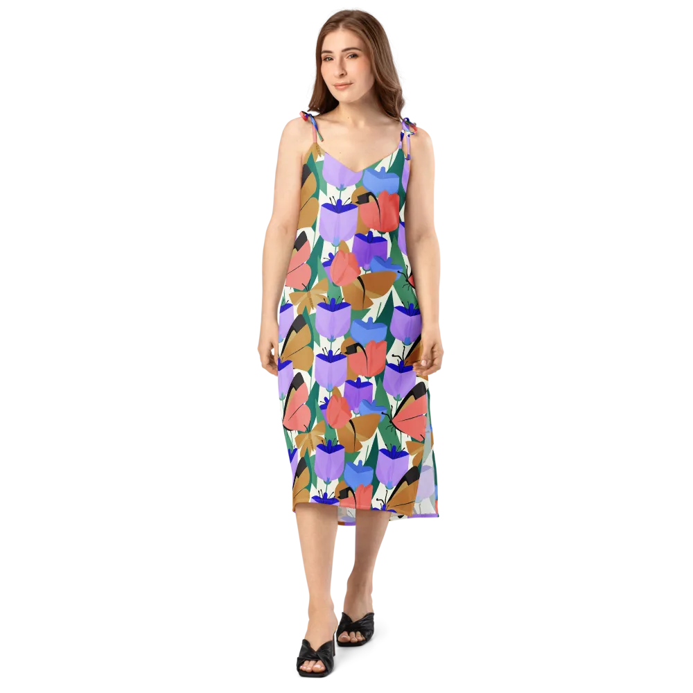 Butterfly Conservatory on Slip Dress — Front
