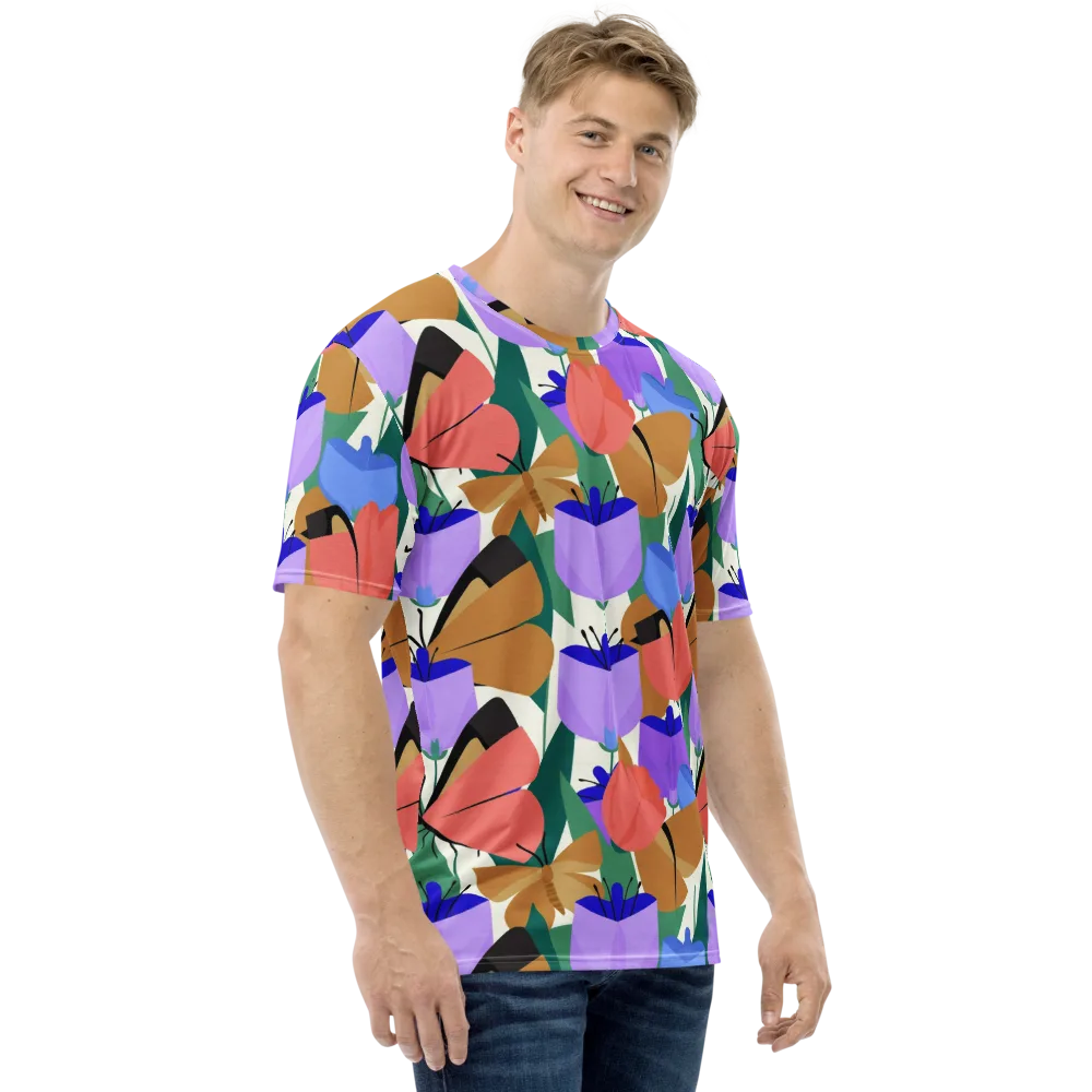 Butterfly Conservatory on Men's Crew Neck T-Shirt — Right