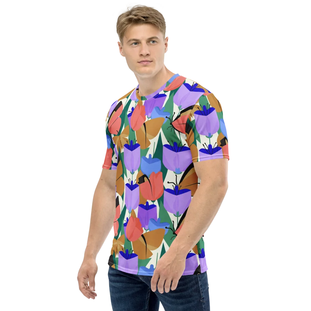Butterfly Conservatory on Men's Crew Neck T-Shirt — Left