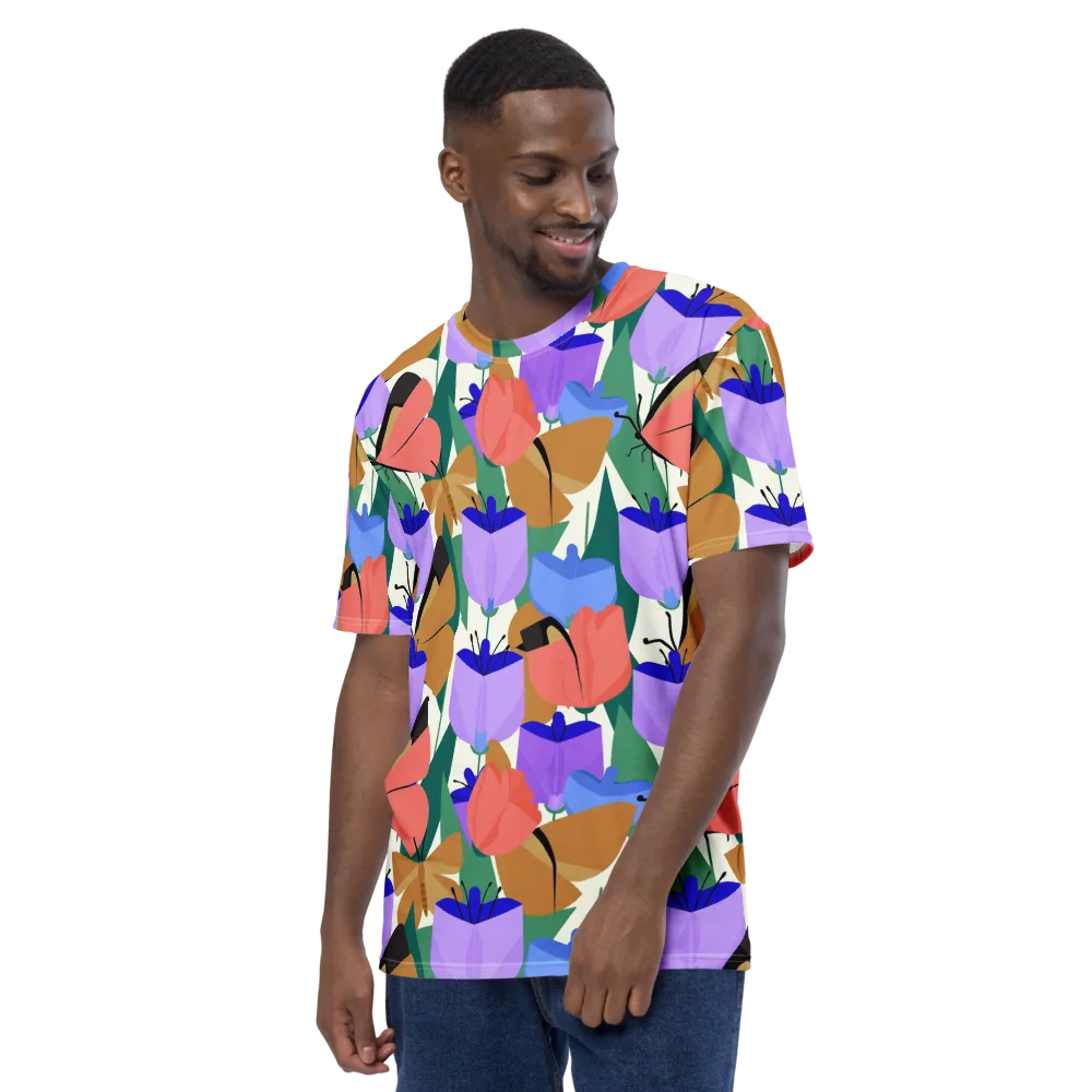 Butterfly Conservatory on Men's Crew Neck T-Shirt — Left