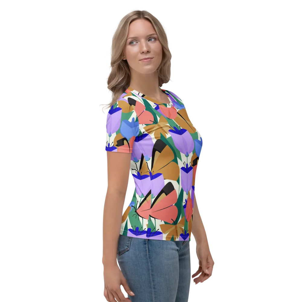 Butterfly Conservatory on Women's Crew Neck T-Shirt — Right