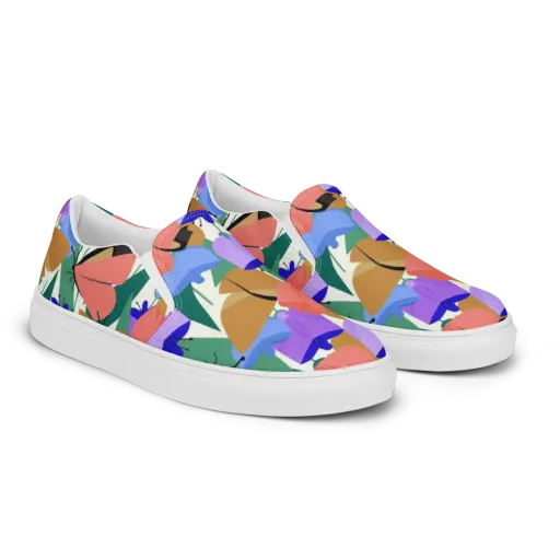 Butterfly Conservatory on a Men's Slip-On Canvas Shoes