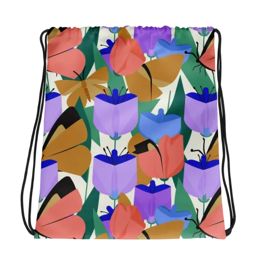 Butterfly Conservatory on a Drawstring Bag
