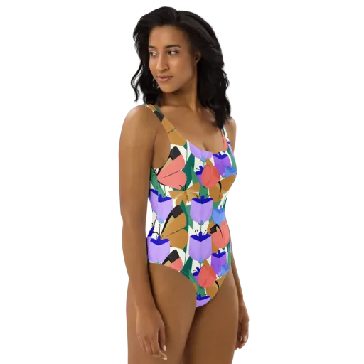 Butterfly Conservatory on a One-Piece Swimsuit
