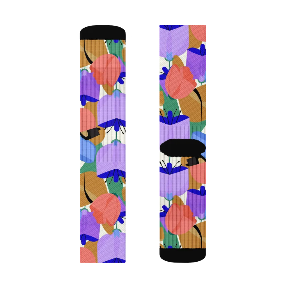 Butterfly Conservatory on Socks — Right Sock