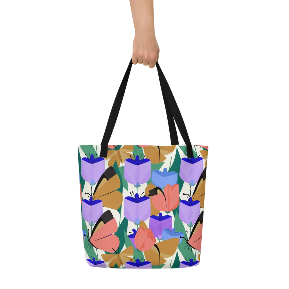 Butterfly Conservatory on Large Tote Bag W/ Pocket — Front