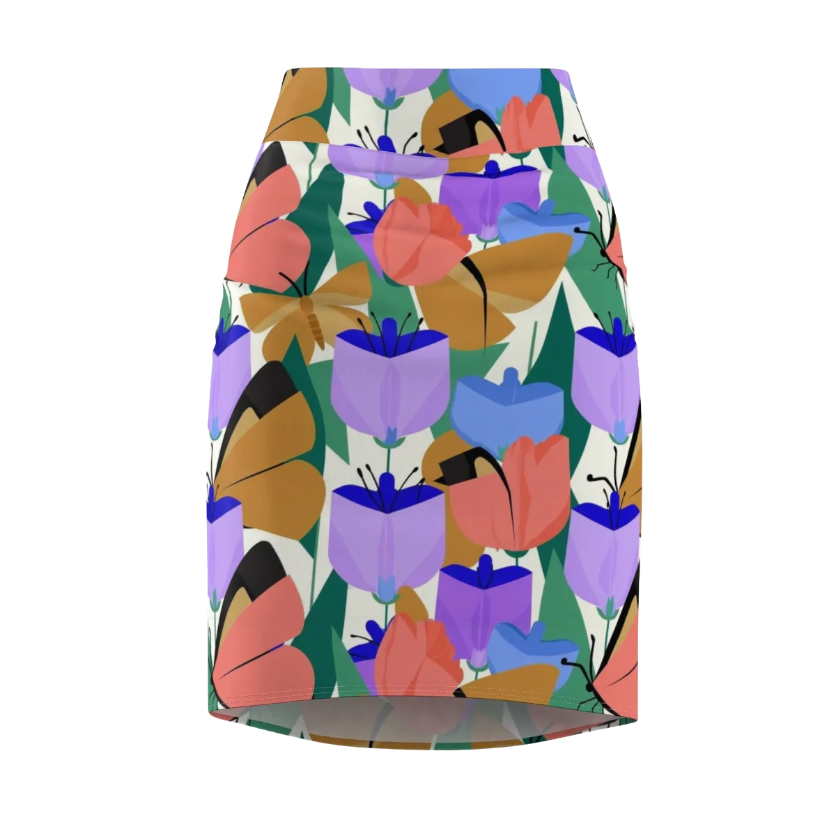 Butterfly Conservatory on Pencil Skirt — Front