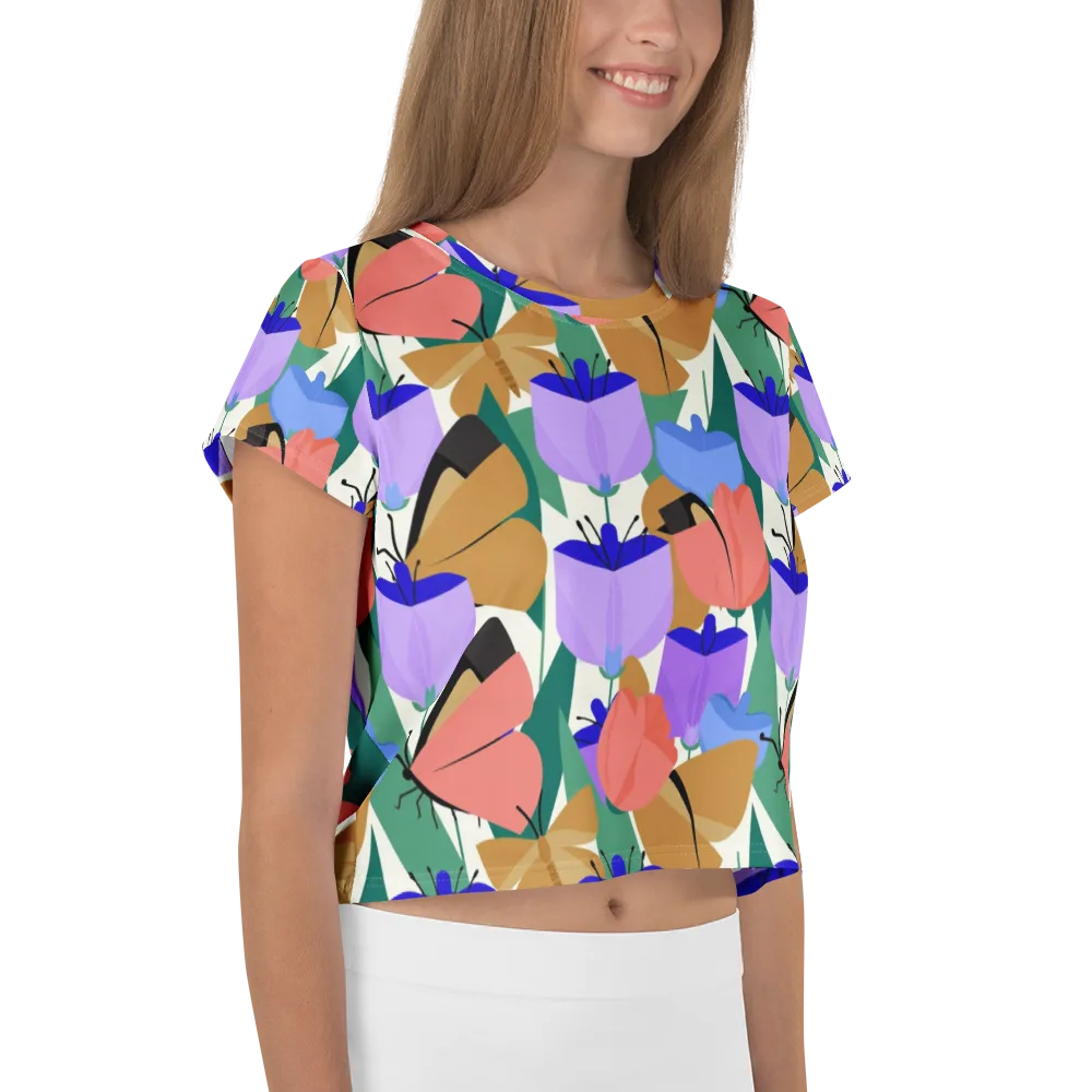 Butterfly Conservatory on Crop Tee — Right