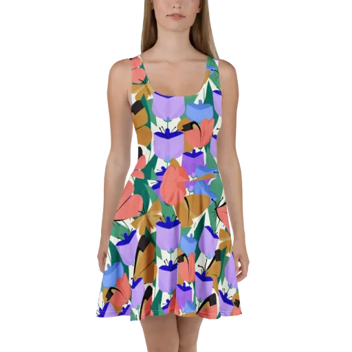 Butterfly Conservatory on a Skater Dress