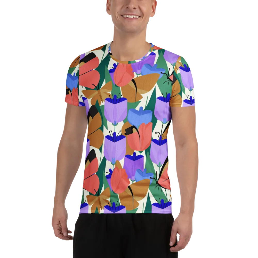 Butterfly Conservatory on Men's Athletic T-Shirt — Front
