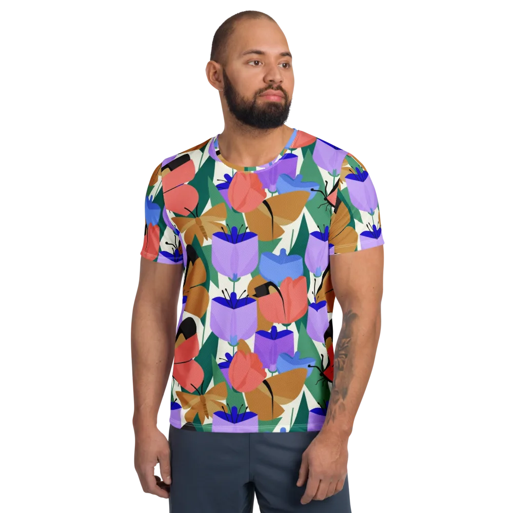 Butterfly Conservatory on Men's Athletic T-Shirt — Front