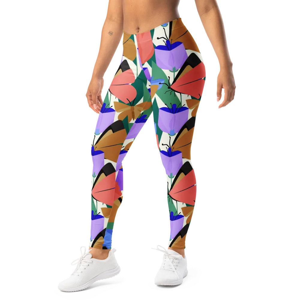 Butterfly Conservatory on Leggings — Left Front