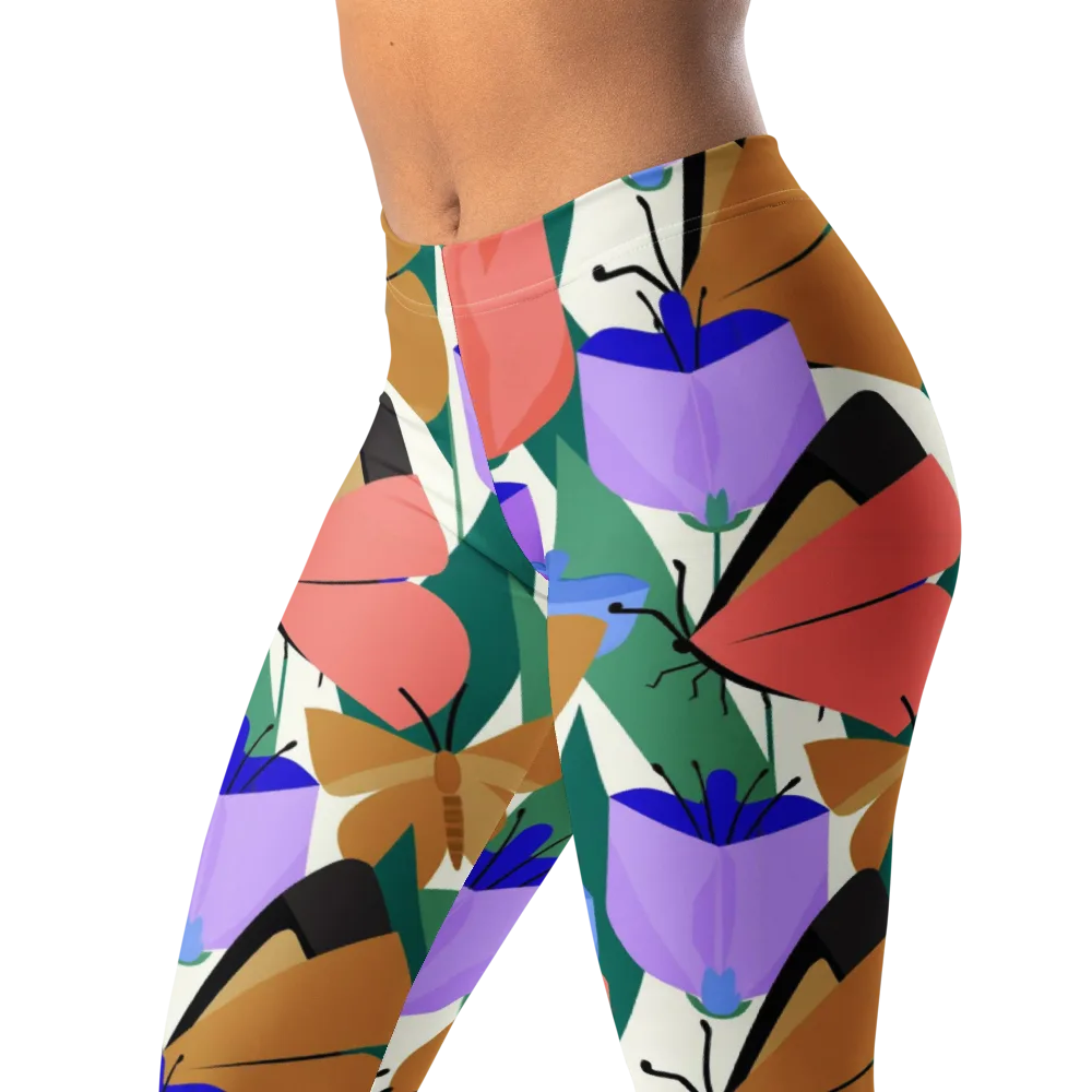 Butterfly Conservatory on Leggings — Left Front