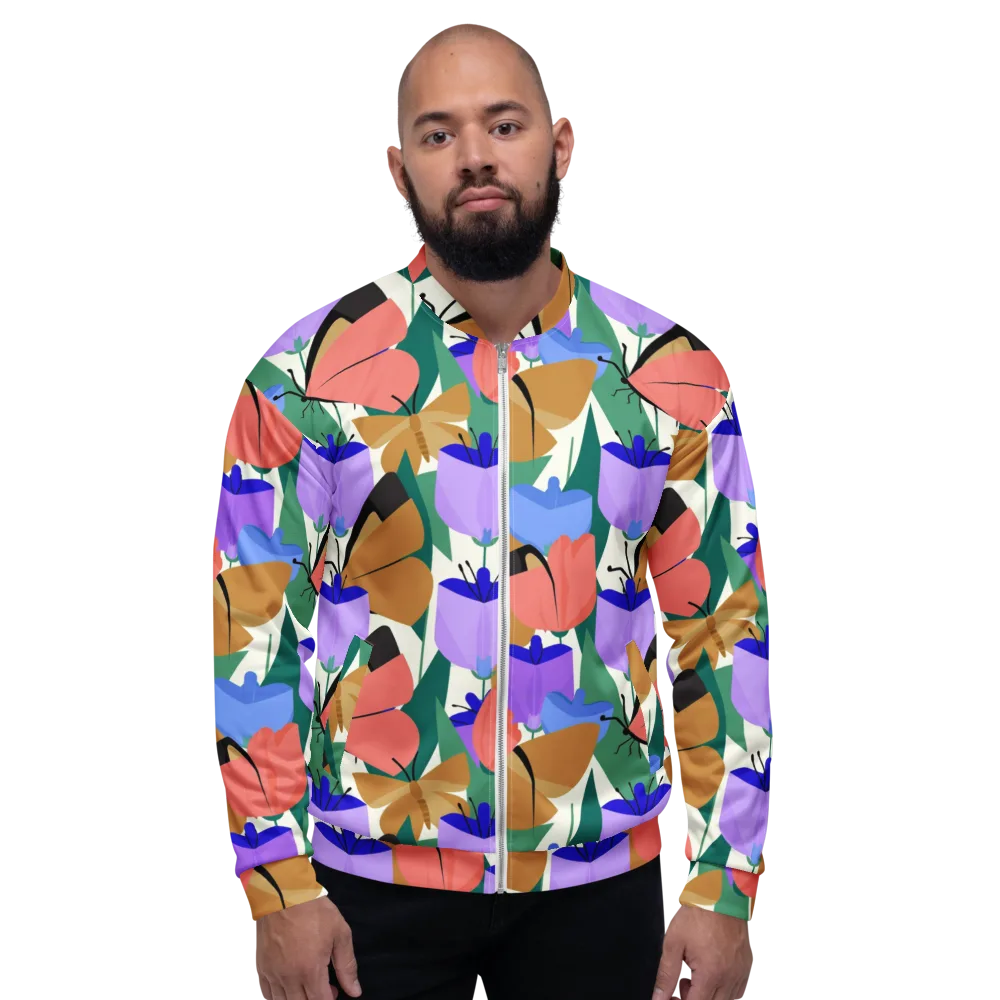 Butterfly Conservatory on Bomber Jacket — Front