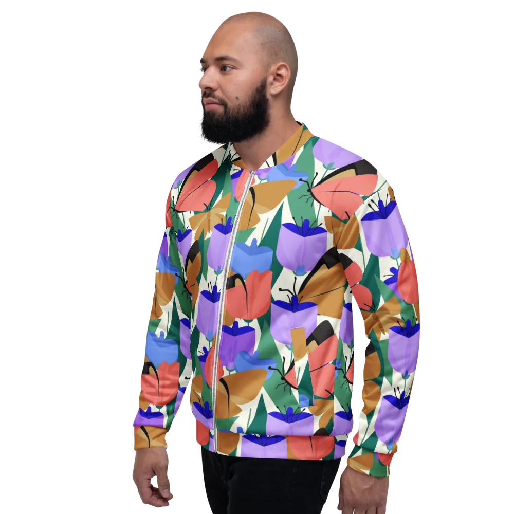 Butterfly Conservatory on Bomber Jacket — Left
