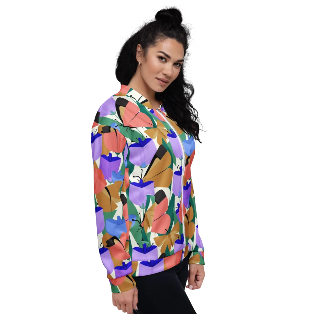 Butterfly Conservatory on Bomber Jacket — Right