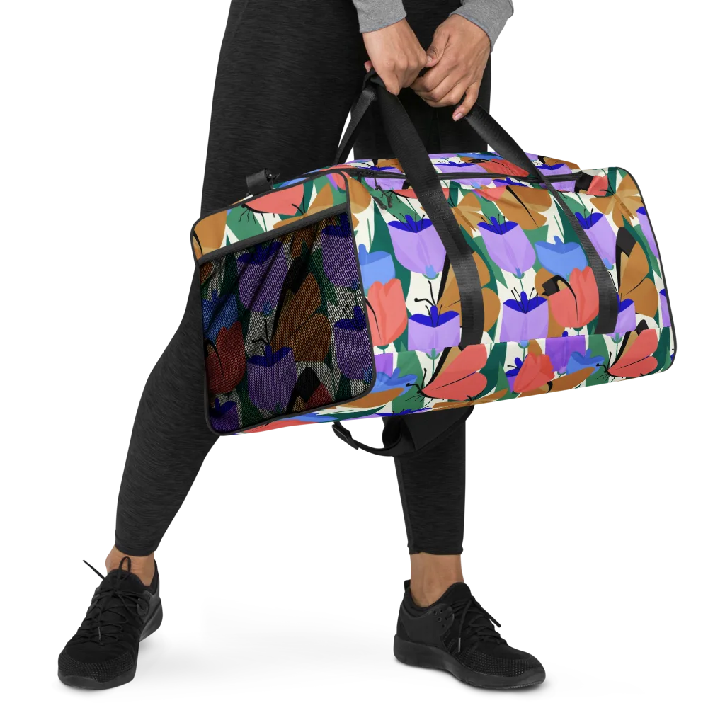 Butterfly Conservatory on Duffle Bag — Right Front