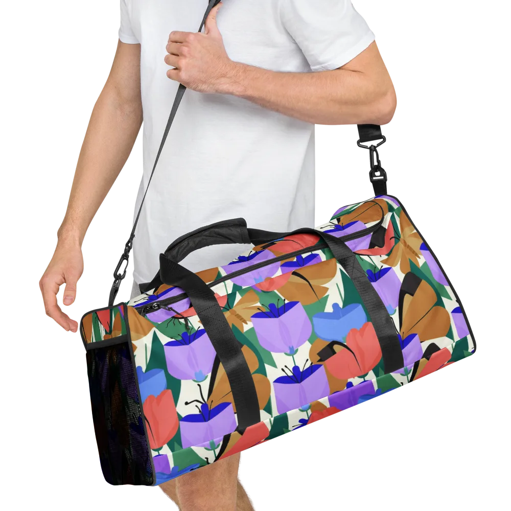 Butterfly Conservatory on Duffle Bag — Right Front