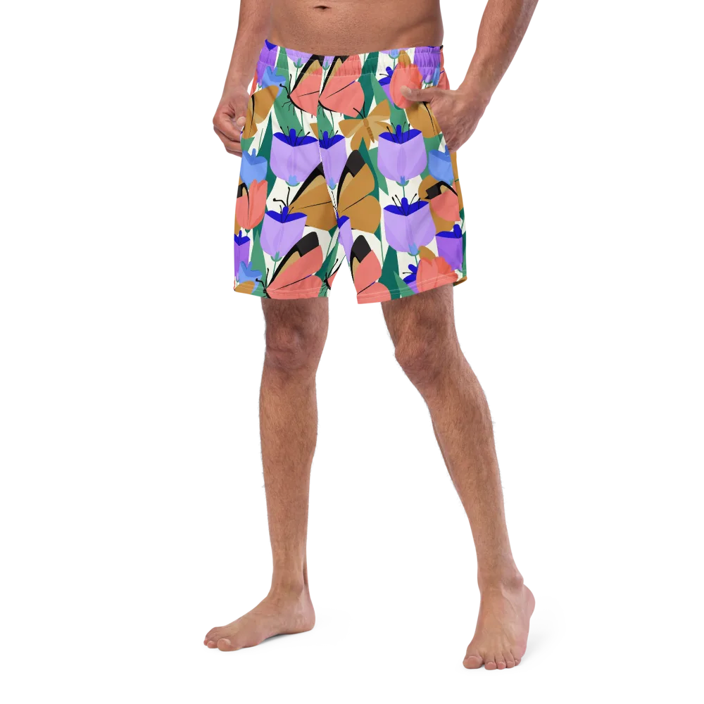 Butterfly Conservatory on Swim Trunks — Left Front