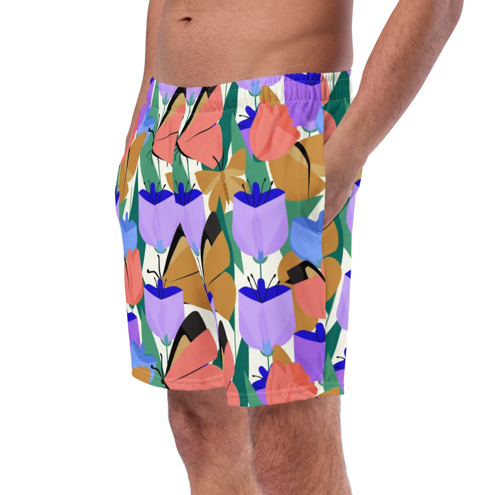 Butterfly Conservatory on Swim Trunks — Left Front