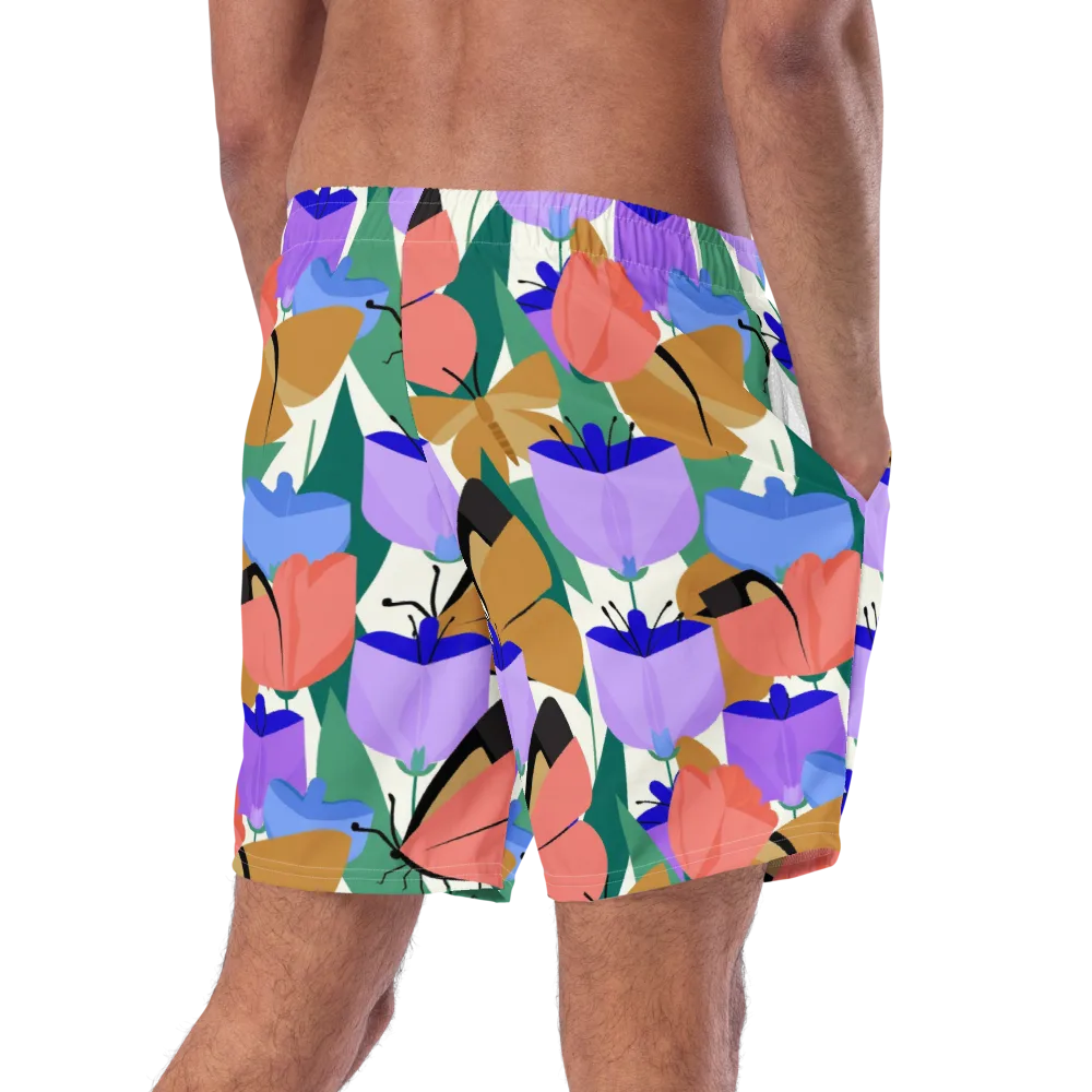 Butterfly Conservatory on Swim Trunks — Right Back