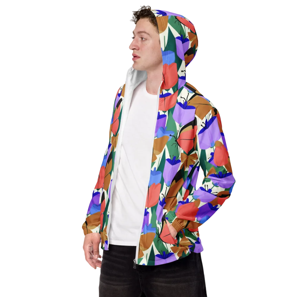 Butterfly Conservatory on Men's Windbreaker — Left Front