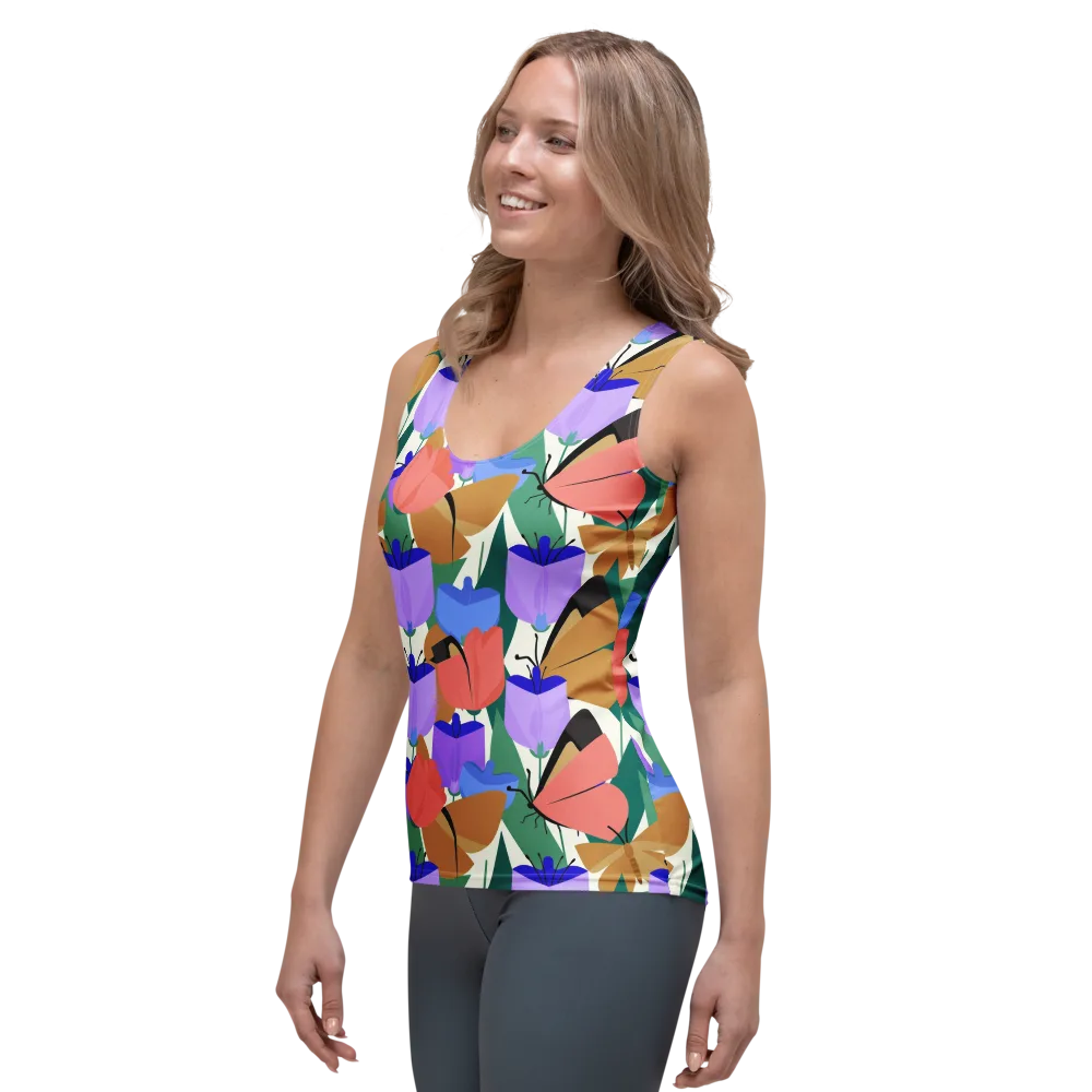 Butterfly Conservatory on Women's Tank Top — Left Front
