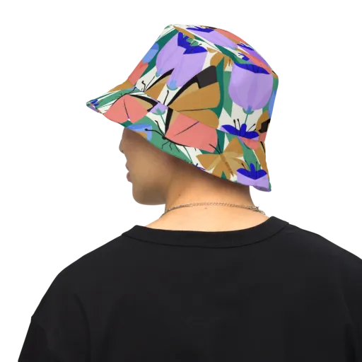 Butterfly Conservatory on a Reversible Bucket Hat