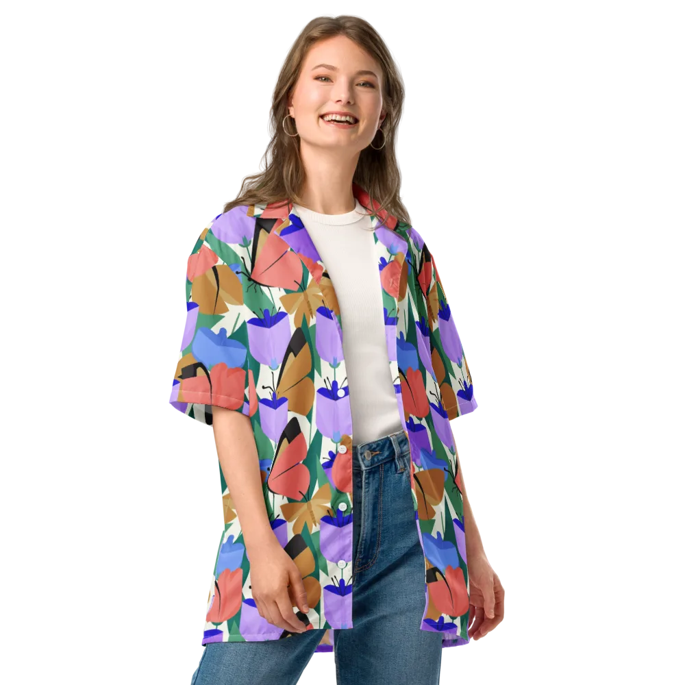Butterfly Conservatory on Button Shirt — Front